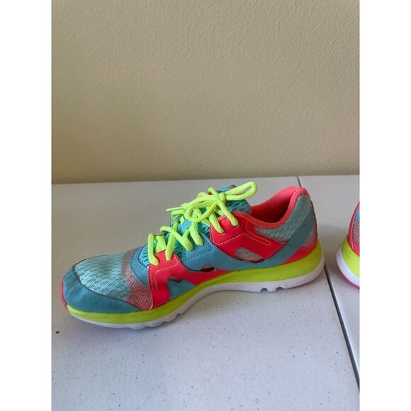 Reebok Sublite Duo Teal Pink Neon Flow Trainers Running V60454 Women's 6.5 EU 37 - Picture 5 of 16